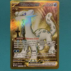 Pokemon TCG English Chien-Pao EX 274/193 Gold Hyper Rare SV02 Paldea Evolved - Image 1