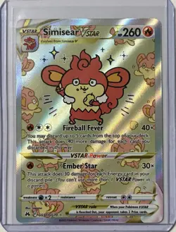 Simisear VSTAR (GG37/GG70) - Full Art Galarian Gallery Pokemon Crown Zenith 2023 - Image 1