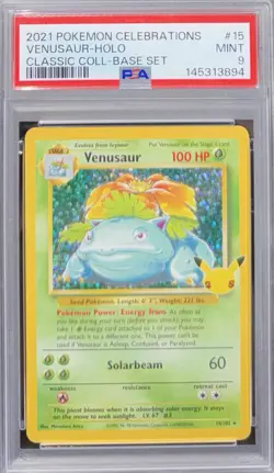 PSA 9 Venusaur 15/102 2021 Pokemon Celebrations 25th Anniversary - Image 1