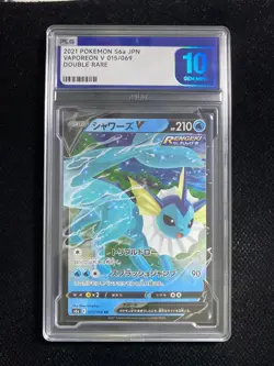 2021 Pokemon TCG Japanese Vaporeon V S6a 015/069 RR Holo PLG 10 Gem Mint SV42 - Image 1