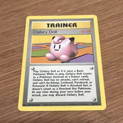 Pokemon Clefairy Doll 70/102 Base Set Rare Trainer WOTC English 1999 LP/NM - Image 1