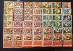42 Lot Pokemon TCG S-Chinese with 8 different Charmander Charmeleon SE58 - Image 1