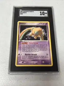 Pokemon SGC 10 GEM MINT Deoxys 18/107 EX Deoxys Non-Holo Rare 2005 - Image 1
