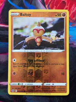 Baltoy - 093/195 - Common - Reverse Holo Pokemon Silver Tempest - Yuka Morii art - Image 1