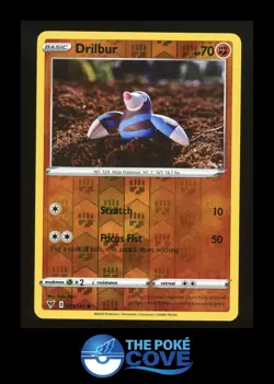Drilbur 091/185 | Vivid Voltage Reverse Holo | Pokemon Common | NM Yuka Morii - Image 1