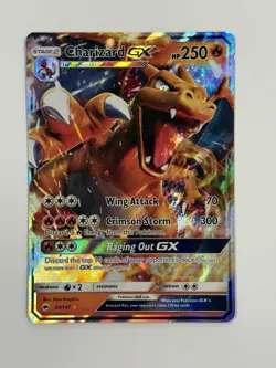 Pokemon TCG Charizard Gx 20/147 Holo Rare Sun & Moon Burning Shadows LP - Image 1