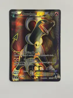 Pokemon TCG Houndoom Ex 153/162 Ultra Rare Full Art Breakthrough Heavily Played - Image 1