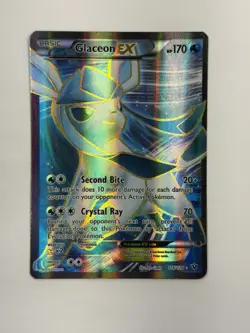 Pokemon TCG Glaceon Ex 116/124 Full Art Holo Fates Collide Moderately Played - Image 1