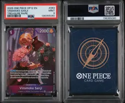 2025 ONE PIECE OP12-LEGACY OF THE MASTER #063 VINSMOKE SANJI TR - PSA 9 - Image 3