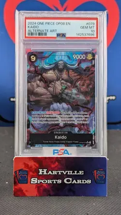 OP08-079 One Piece CCG Kaido Alt Art Japanese PSA 10 Gem Mint - Image 1
