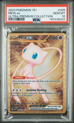 Pokemon Mew ex Full Art 151 UPC Gold Metal Promo Card 205/165 - PSA 10 - Image 1