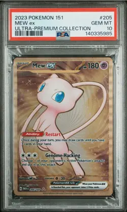 Pokemon Mew ex Full Art 151 UPC Gold Metal Promo Card 205/165 - PSA 10 - Image 1