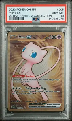 Pokemon Mew ex Full Art 151 UPC Gold Metal Promo Card 205/165 - PSA 10 - Image 1