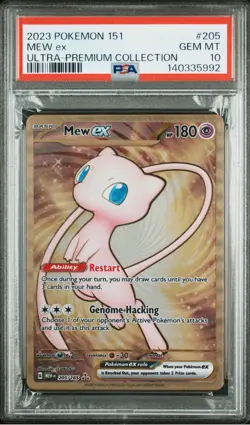 Pokemon Mew ex Full Art 151 UPC Gold Metal Promo Card 205/165 - PSA 10 - Image 1