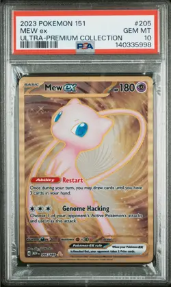 Pokemon Mew ex Full Art 151 UPC Gold Metal Promo Card 205/165 - PSA 10 - Image 1