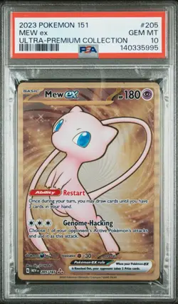 Pokemon Mew ex Full Art 151 UPC Gold Metal Promo Card 205/165 - PSA 10 - Image 1