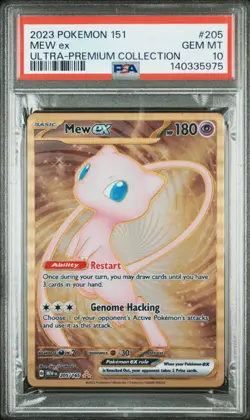 Pokemon Mew ex Full Art 151 UPC Gold Metal Promo Card 205/165 - PSA 10 - Image 1