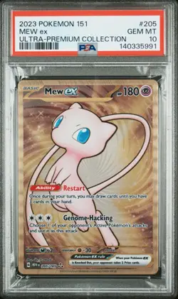 Pokemon Mew ex Full Art 151 UPC Gold Metal Promo Card 205/165 - PSA 10 - Image 1