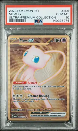 Pokemon Mew ex Full Art 151 UPC Gold Metal Promo Card 205/165 - PSA 10 - Image 1