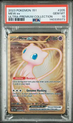 Pokemon Mew ex Full Art 151 UPC Gold Metal Promo Card 205/165 - PSA 10 - Image 1