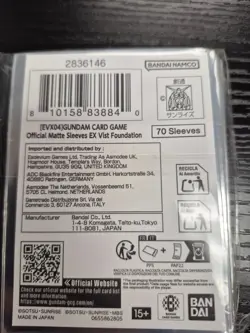 Gundam Card Game Official Sleeves EVX04 Vist Foundation New Sealed - Image 2
