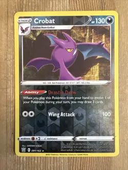 Crobat 091/163 Reverse Holo Battle Styles 2021 Pokemon Card SWSH NM - Image 1