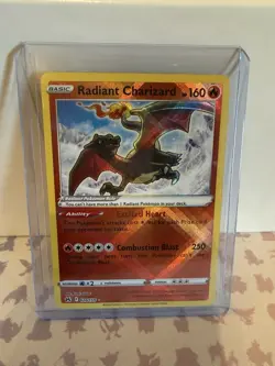 Pokemon TCG Radiant Charizard Crown Zenith Holo Card 020/159 NM Condition - Image 1