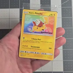 SEALED Ash’s Pikachu TCG SM108 2017 Promo Card Pokemon "I Choose You" Clean - Image 1