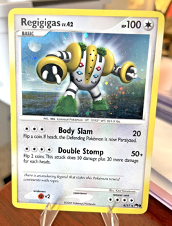 Pokemon card - Regigigas 4/17 Rare- POP Series 9- 2009 Holo - Image 1