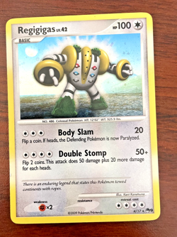Pokemon card - Regigigas 4/17 Rare- POP Series 9- 2009 Holo - Image 2