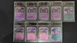 TOC 9/9.5/10 Gengar/Gengars Japanese/Chinese Pokemon Holo Graded Card Lot*9 GL15 - Image 1