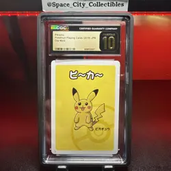 Pokemon TCG Pikachu 2019 Japanese Old Maid Pokemon Playing Cards CGC Pristine 10 - Image 1