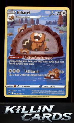 Bibarel GG25/GG70 Pokemon Ultra Rare Crown Zenith: Galarian Gallery Card NM - Image 1