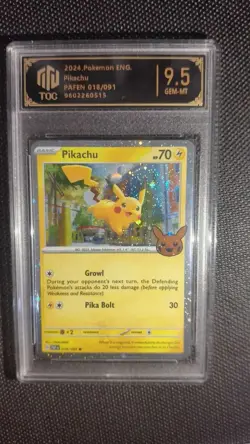 TOC 9/9.5 Pikachu Trick or Treat Holo English Pokemon Graded Card Lot*5 GL15 - Image 3