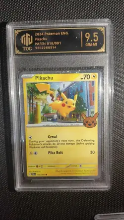 TOC 9/9.5 Pikachu Trick or Treat Holo English Pokemon Graded Card Lot*5 GL15 - Image 4