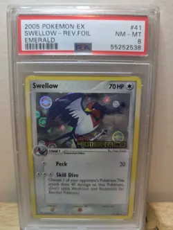 PSA 8 Swellow 41/106 EX Emerald Reverse Holo. Pokemon Card. BGS CGC. - Image 1