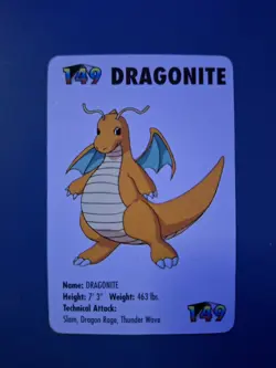 Pokemon 1998 KFC Mini Card Dragonite #149 Ungraded - Image 1