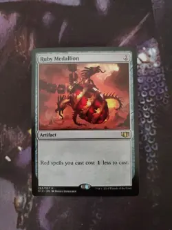 ​1x Ruby Medallion, C14 Commander Rare Artifact - Magic The Gathering MTG - Image 1