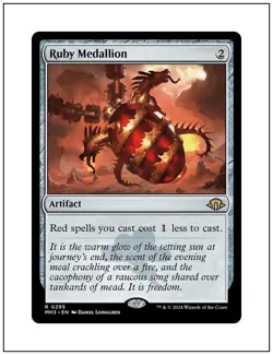 1x Ruby Medallion, Magic the Gathering MTG NM - Image 1