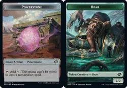 Bear (002) Powerstone (007) Token - Foil MTG The Brothers' War NM FOIL - Image 1