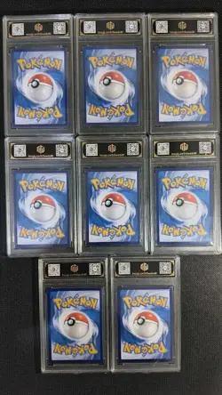 Complete Set of 8 TOC 9/9.5 Captain Pikachu Pokemon Cards (Chinese CBB1C) GL15 - Image 2
