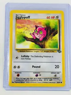 Pokemon TCG Jigglypuff Card 54/64 Common Unlimited Jungle NM - Image 1