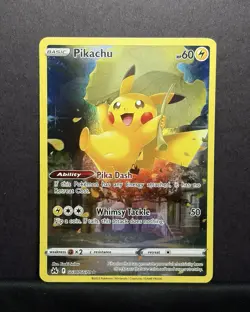 Pikachu Crown Zenith GG30/GG70 - Galarian Gallery Full Art Holo Rare Pokemon - Image 1