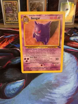 Pokemon TCG Gengar Fossil Rare Regular 20/62 80 HP Stage 2 Wotc Card 1999 - Image 1