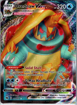2020 Drednaw Vmax 015/073 Champions Path - NM Ultra Rare Full Art Pokemon Card - Image 1