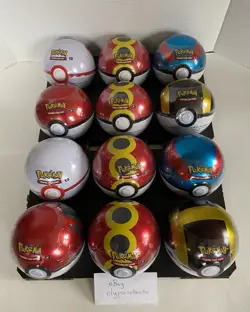 LOT OF 12 Pokemon TCG Pokeball G25 Tins - x2 Costco 6-Packs - Factory Sealed - Image 1