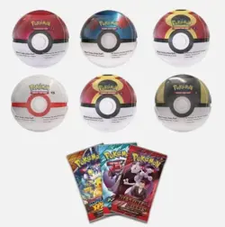 LOT OF 12 Pokemon TCG Pokeball G25 Tins - x2 Costco 6-Packs - Factory Sealed - Image 2