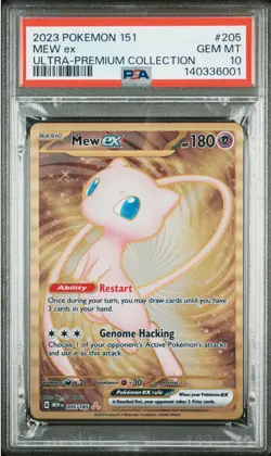 Pokemon Mew ex Full Art 151 UPC Gold Metal Promo Card 205/165 - PSA 10 - Image 1