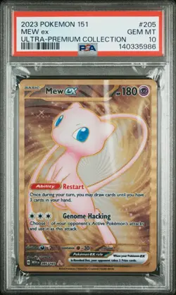 Pokemon Mew ex Full Art 151 UPC Gold Metal Promo Card 205/165 - PSA 10 - Image 1
