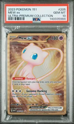 Pokemon Mew ex Full Art 151 UPC Gold Metal Promo Card 205/165 - PSA 10 - Image 1